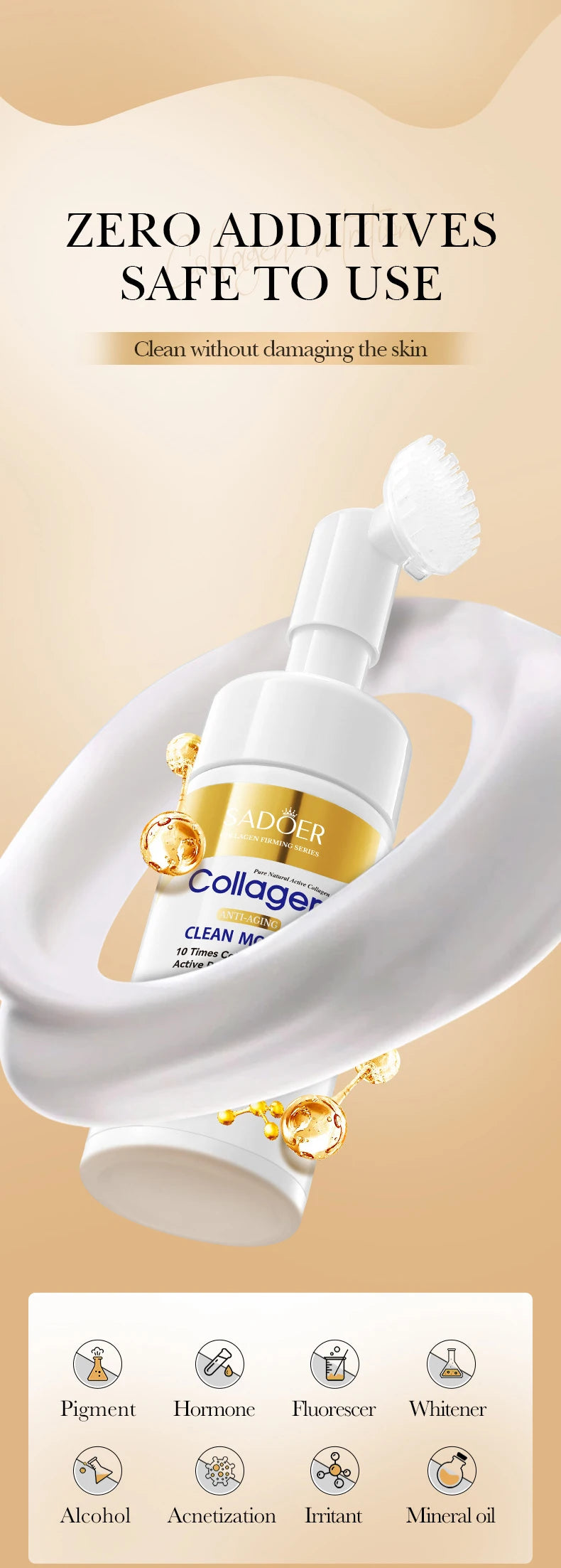 SADOER Collagen Foaming Deep Cleansing Facial Cleanser