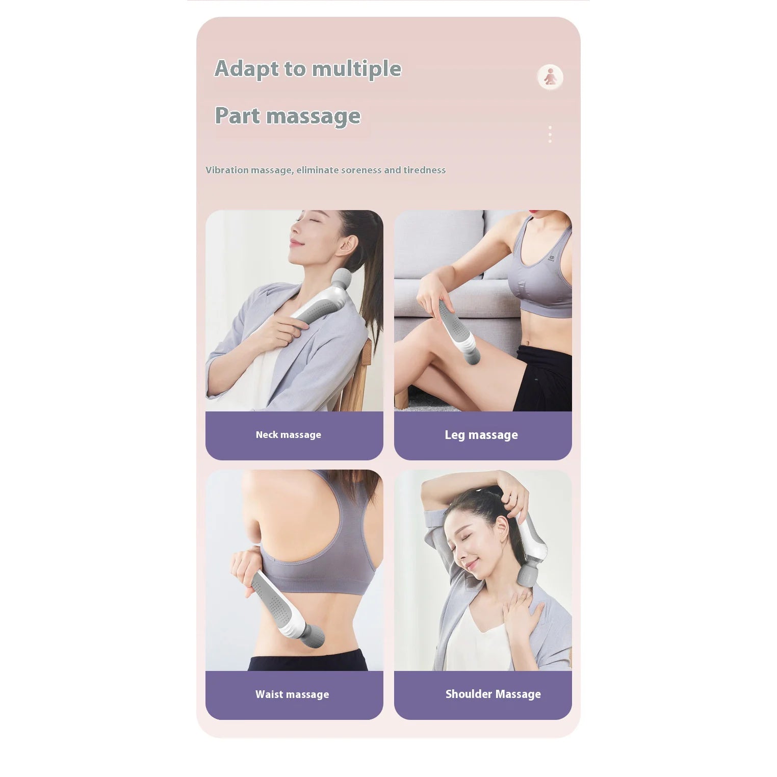 Multi-function Handheld Massager USB Charging for Full Body Relaxation