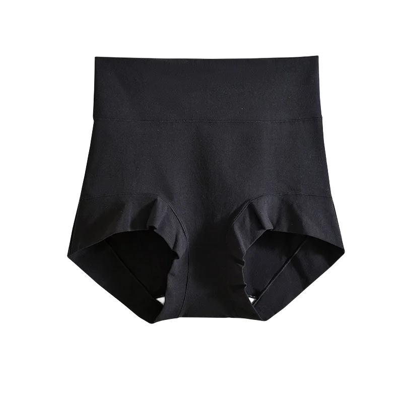 Women's cotton high-waisted, stretchy, belly-hugging panties, 2 pieces