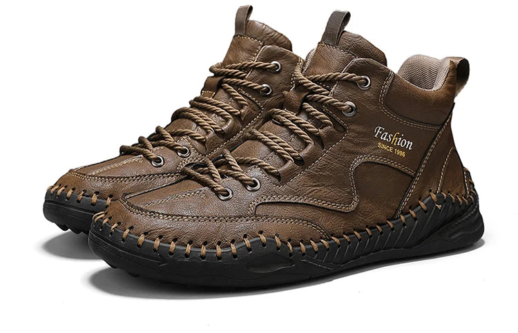 High Quality Men's Handmade Leather Shoes - Size 38-48, Anti-Slip