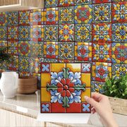 24pcs/Set Self-Adhesive Waterproof Art Wall Stickers For Living Room, Kitchen Oil Resistant Tiles Stickers For Room Decor Decal