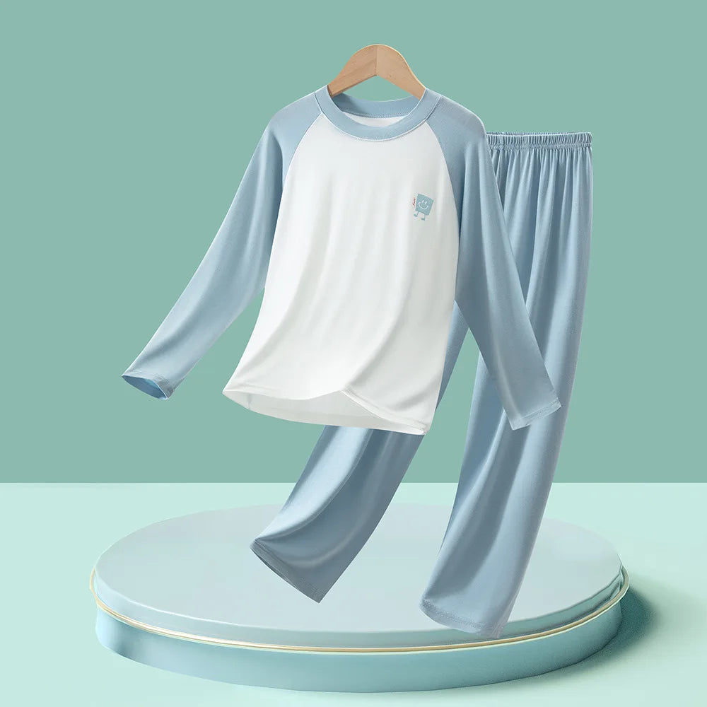 Soft and Cute Modal Fall Winter Children's Pajamas Set