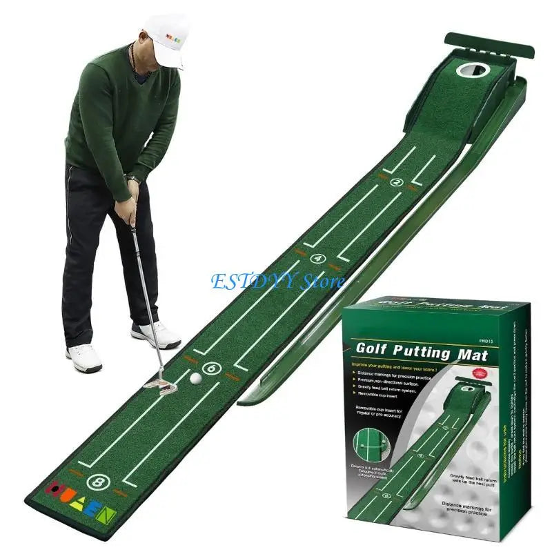 Mini Golf Practice Mat G6DE &amp; Convenient Putting Hole Cover