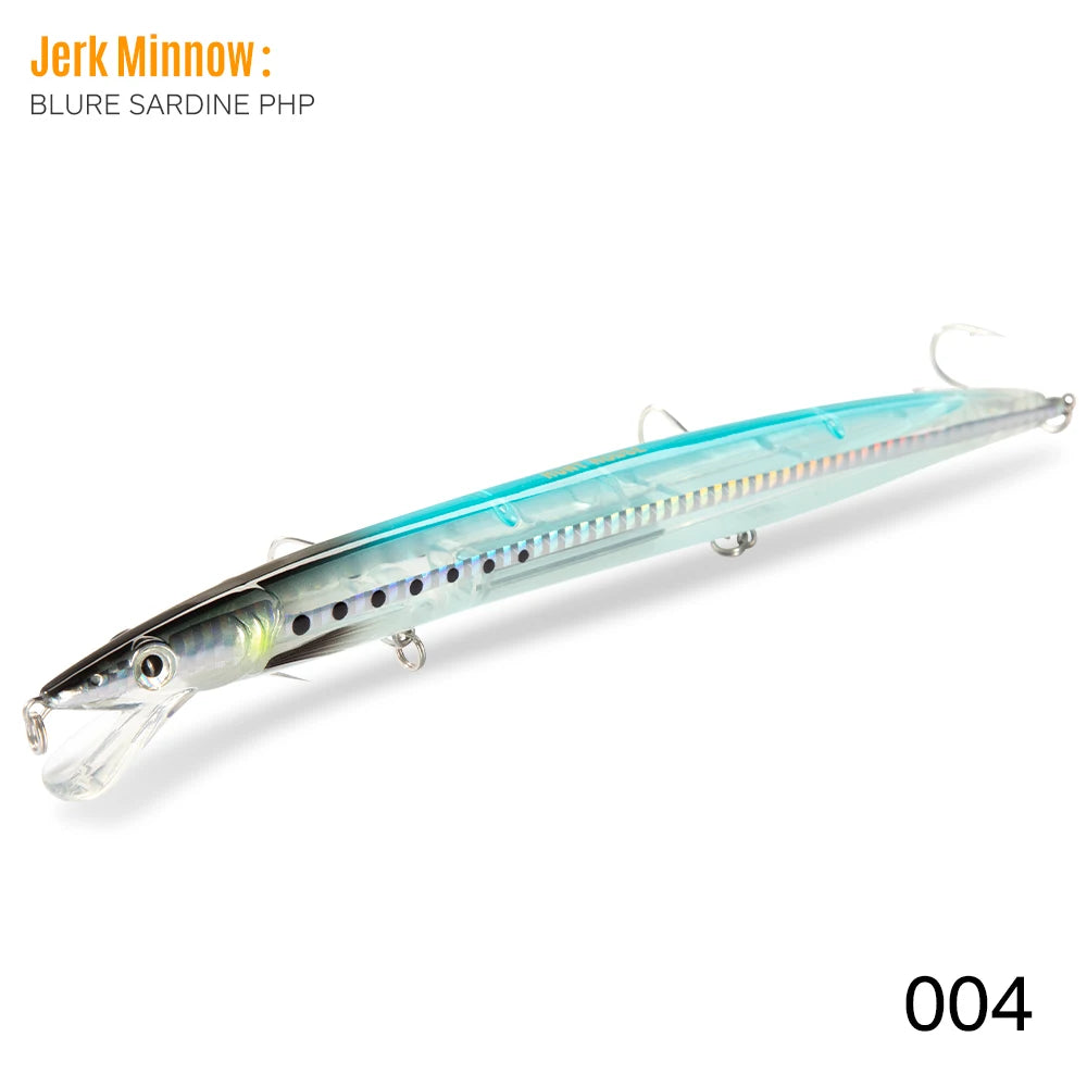 Hunthouse Floating Minnow Fishing Lure 143mm 14g Sandeel Jerkbait Wobblers Minnow Biat Fishing Tackle For Sea Bass Pike LW402