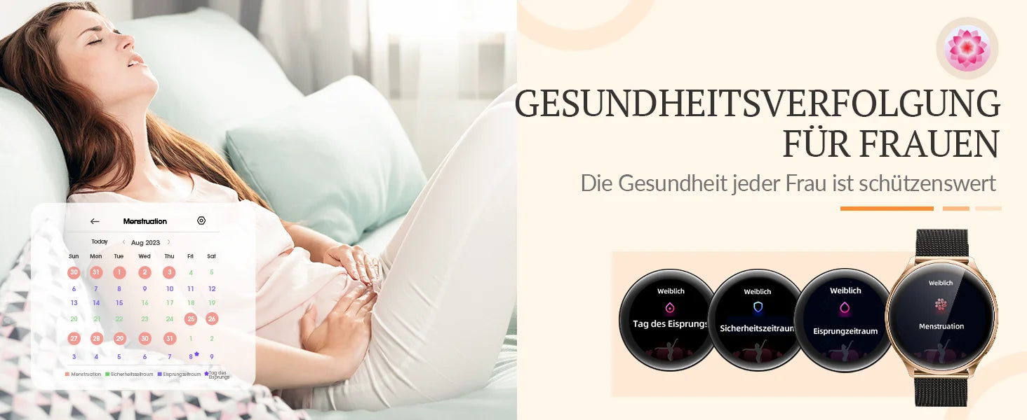 Black Gold Women's Smartwatch - Comprehensive Health