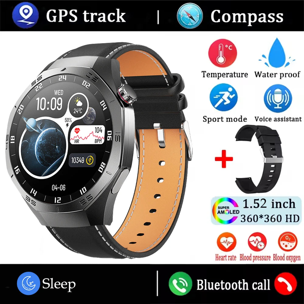 Đồng Hồ Thông Minh AMOLED 2025 GPS Chống Nước Men