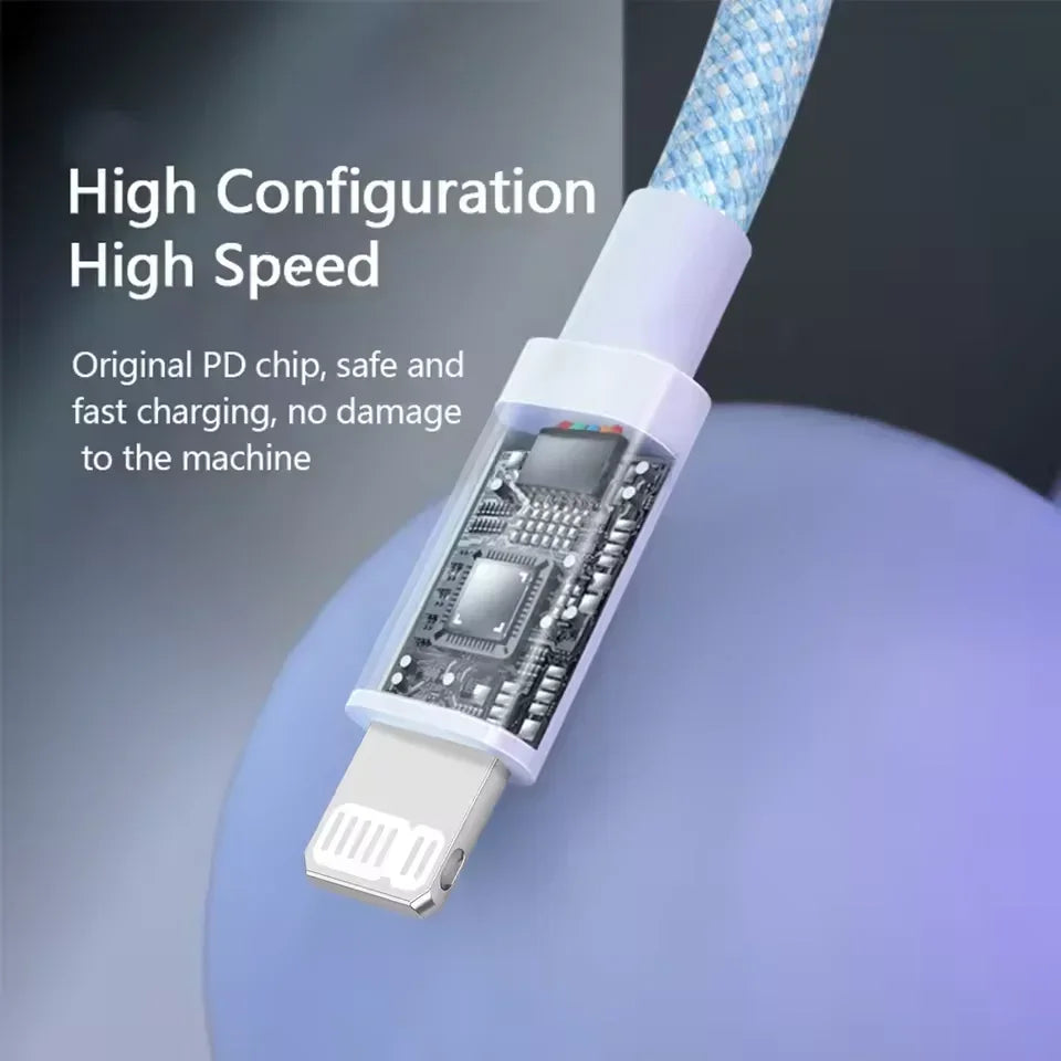 PD 20W USB-C to Lightning Fast Charging Cable For iPhone