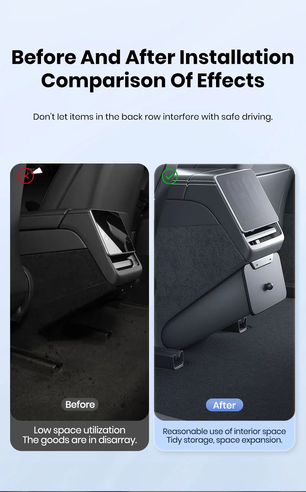 YZ Rear Seat Trash Can For Tesla Model 3 Y Highland Juniper Rear Interior Storage Box Magnetic garbage bin Car Accessories - Daisan Mart