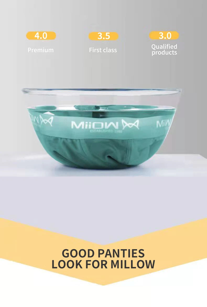 MiiOW Men's Underwear Antibacterial Breathable Cotton