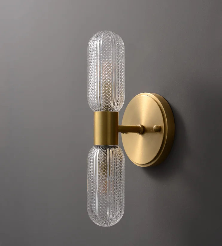 Modern Gold Tube LED Wall Lamp for Living Room Decoration