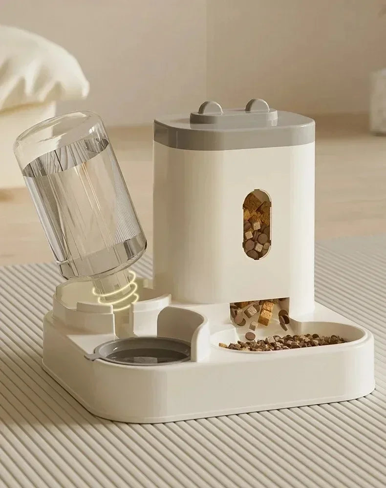 Automatic Feeder Dog Cat Food Bowl With Water Fountain Large Capacity Pet Food Storage Dispenser Container Puppy Pet Accessories - Daisan Mart