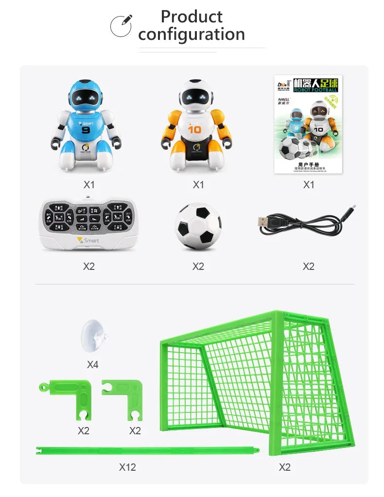 RC Soccer Robot Smart Kids Robots Remote Control Football Battle Toys Parent-Child Electric Toys Physical Sports Educational Kid - Daisan Mart
