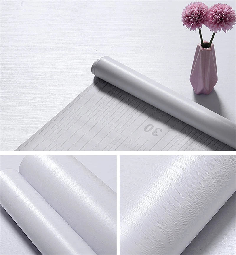 Wood Grain Home Decor Furniture Waterproof Vinyl Wall Sticker Self Adhesive PVC Wallpaper Kitchen Cabinet Door Sticker