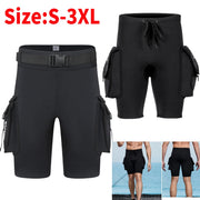 3mm Neoprene Wetsuit Tech Shorts with Pockets Unisex Surfing Trunks Keep Warm D-Ring Buckle for Diving Equipment Accessories
