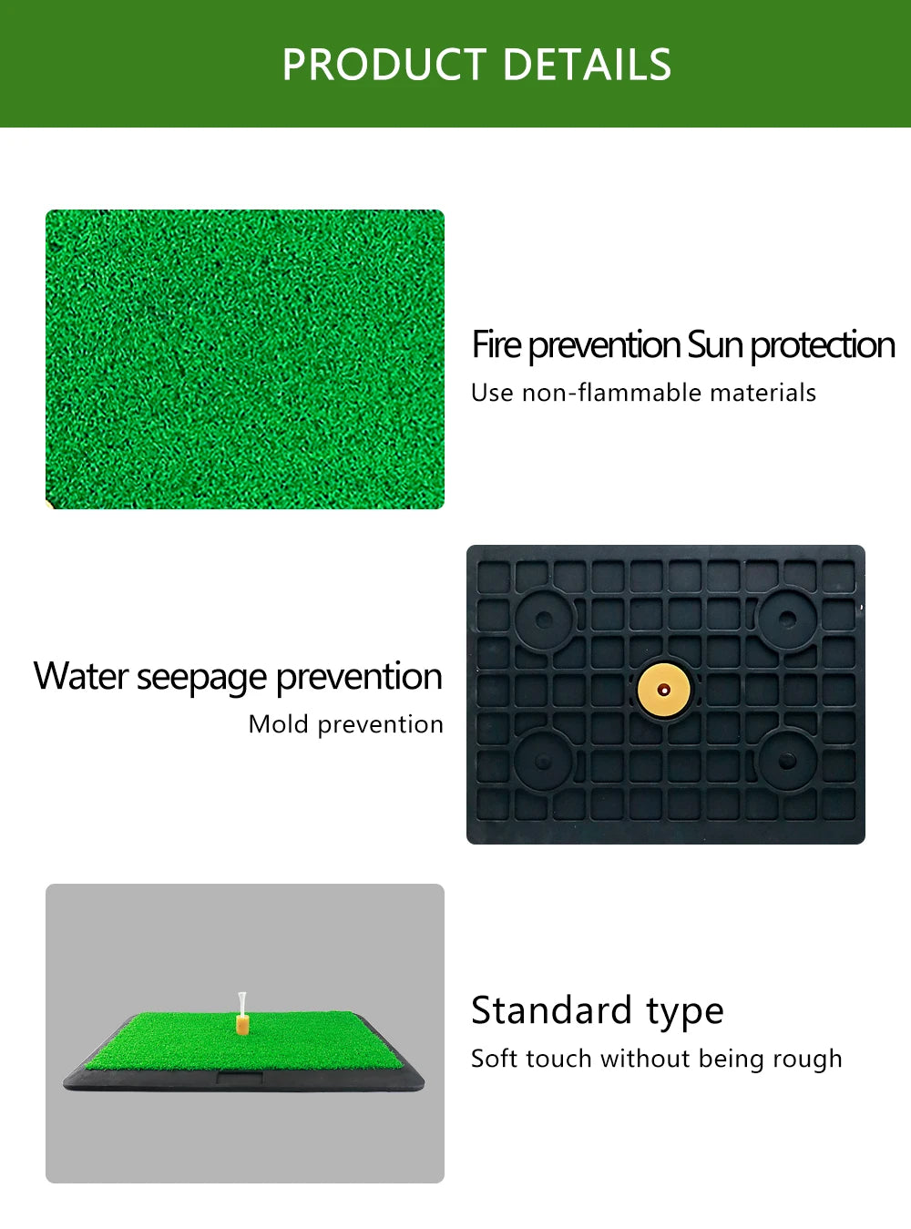 Thảm Tập Golf Mini Trả Bóng, Thảm Cỏ Nhân Tạo Di Động