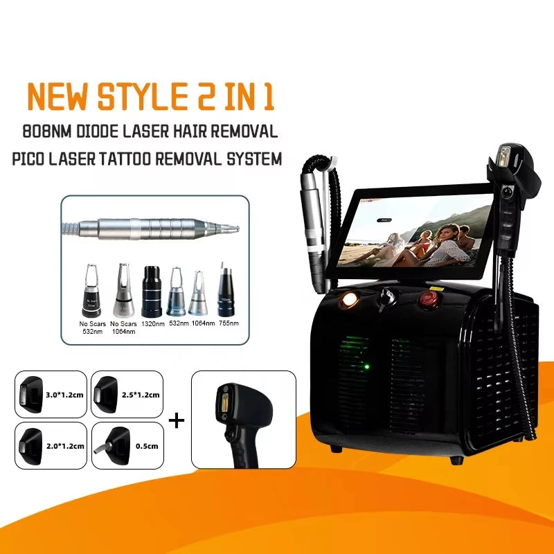 808 Diode Laser Hair Removal Machine 4-Wave Painless Permanent Portable 4000W Device  Soprano Titanium - Daisan Mart