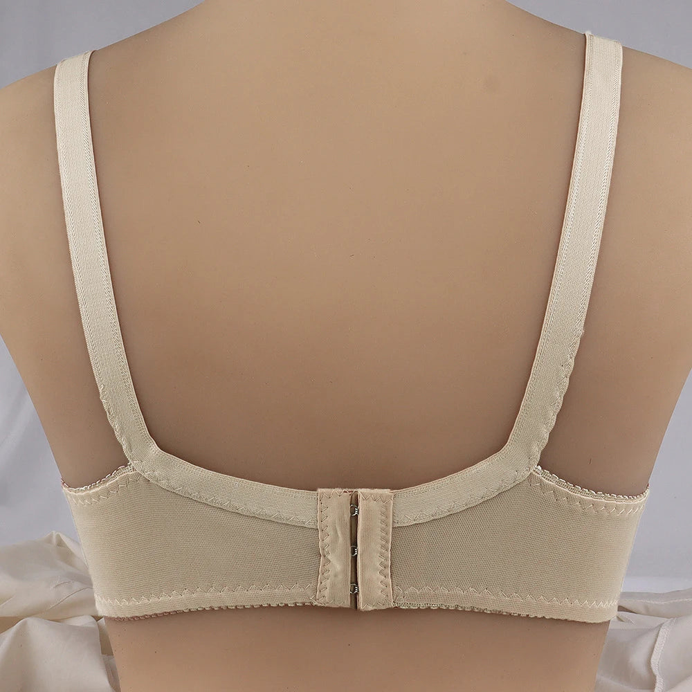 Wire-Free, Molded, Lace Support Bra for Moms