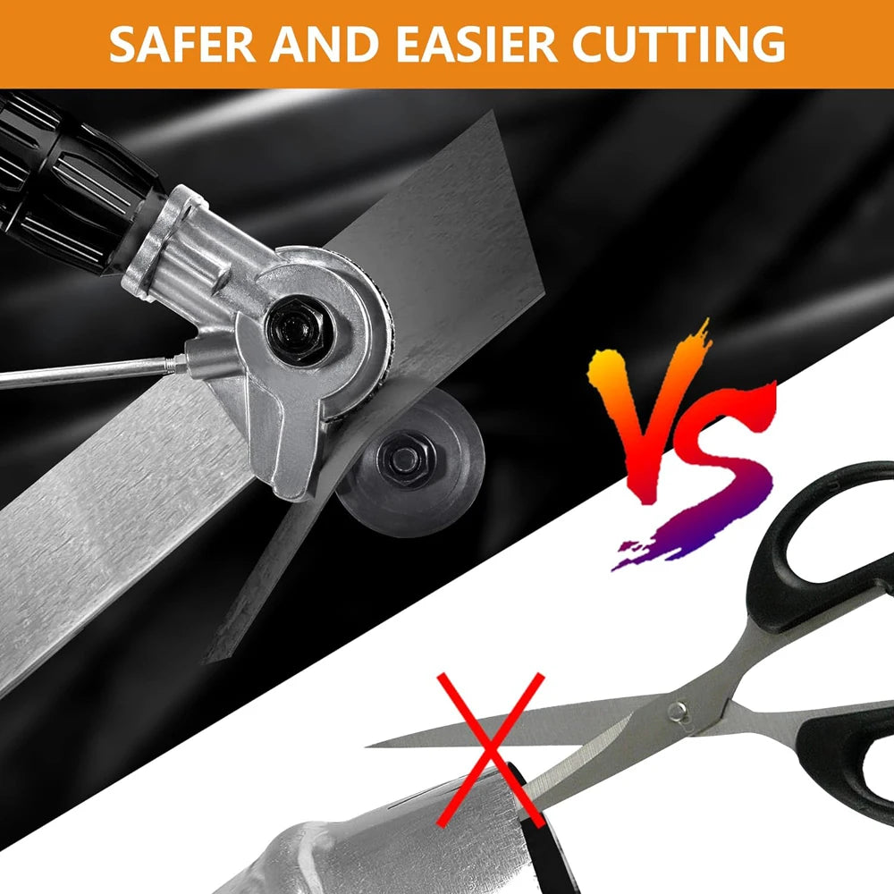 Electric Metal Nibbler Drill Attachment with Adapter DIY Metal Cutter Sheet Drill Attachment for Metal Cutting Copper Cutter