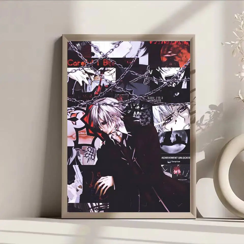 Anime Vampire Knight Poster Self-adhesive Art Waterproof Paper Sticker Coffee House Bar Room Wall Decor