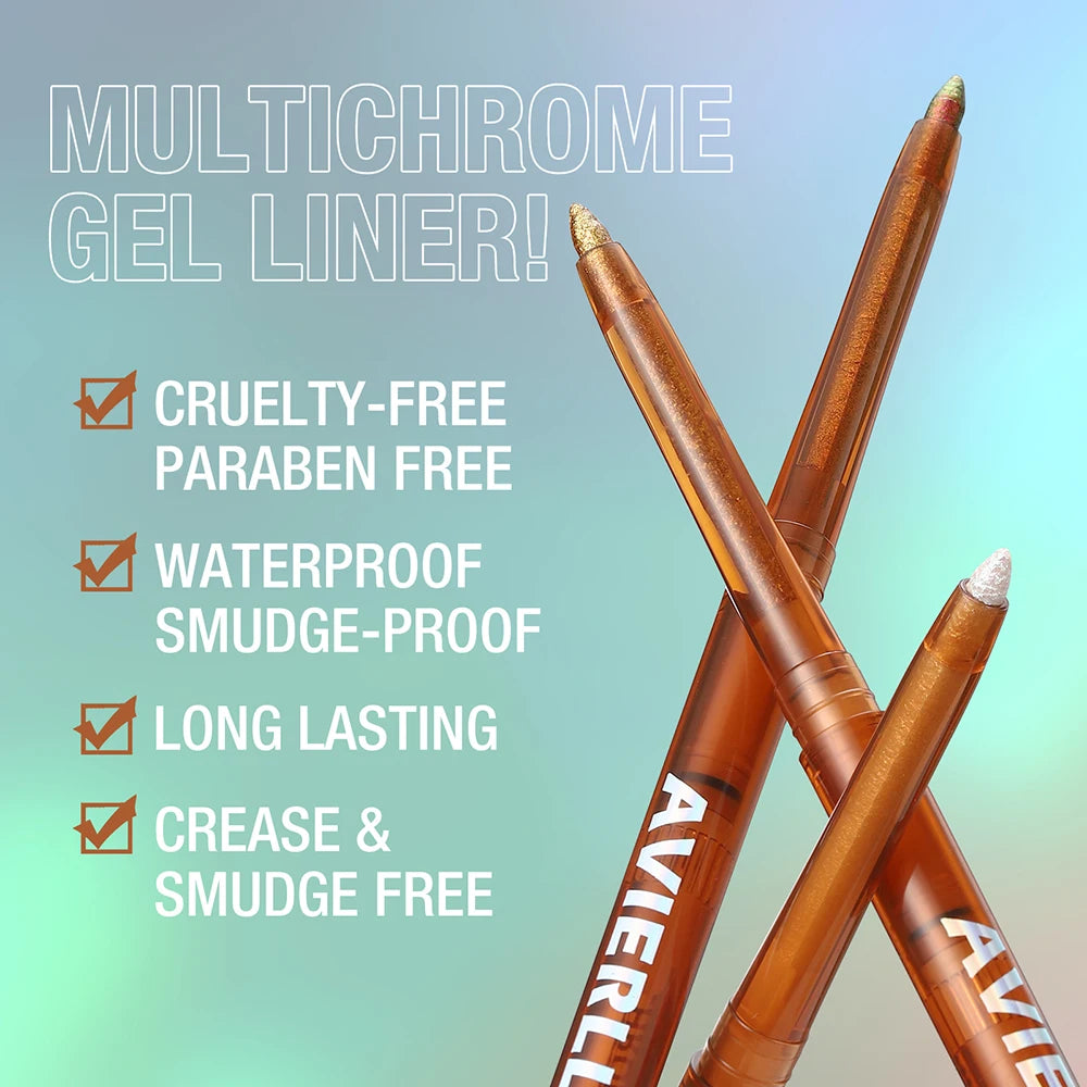 24h Long-lasting Color Changing Glitter Gel Eyeliner