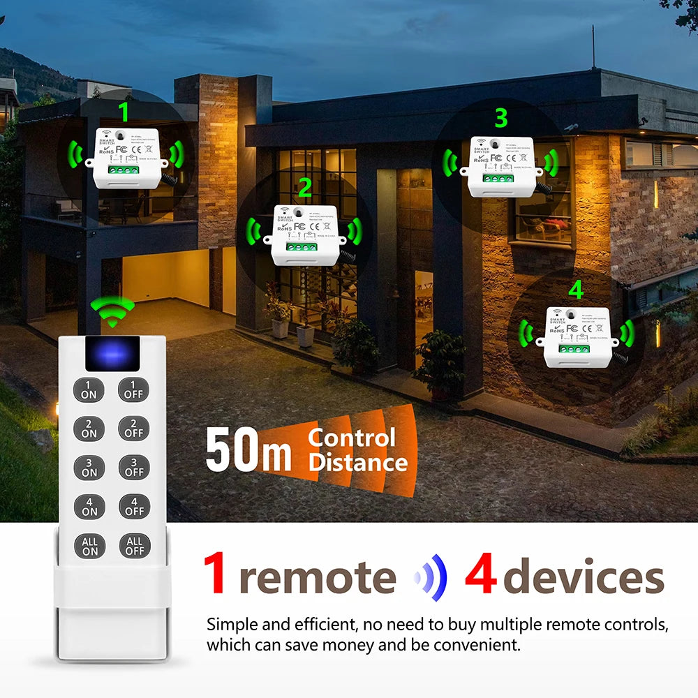 Smart Switch RF 4in1 Remote Control 433MHz