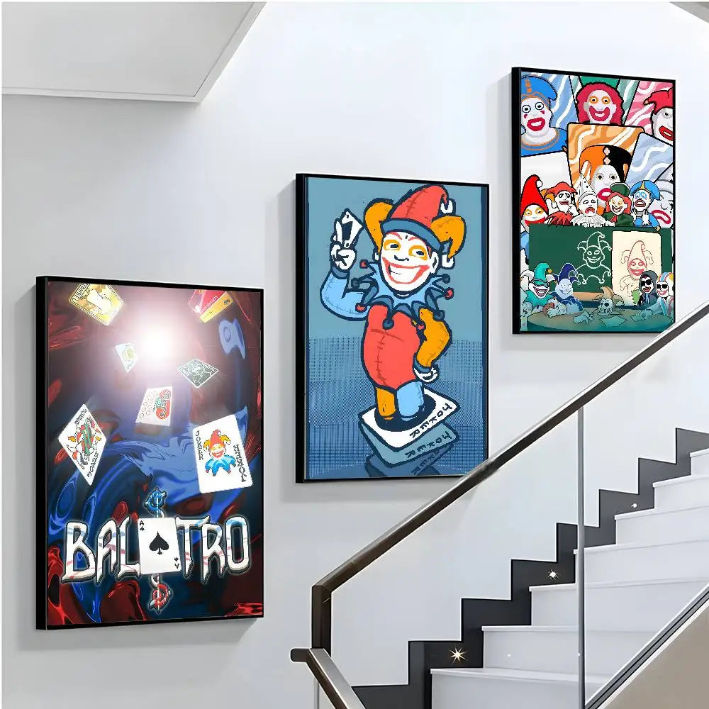B-Balatro Poster Self-adhesive Art Waterproof Paper Sticker Coffee House Bar Room Wall Decor