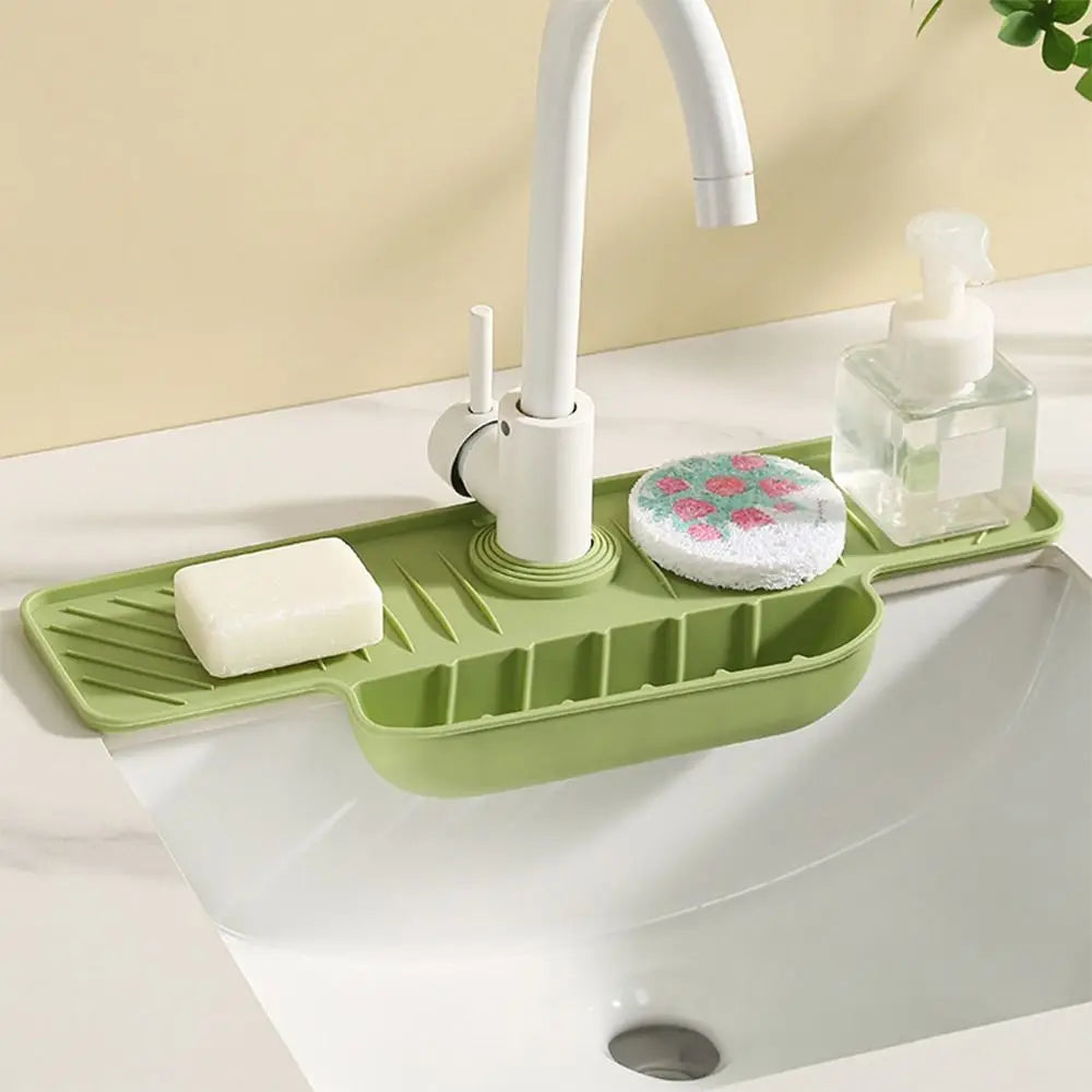 New Silicone Faucet Mat Kitchen Sink Accessories Gadgets Durable Sink Splash Guard Pad Bathroom Countertop Protector - Daisan Mart