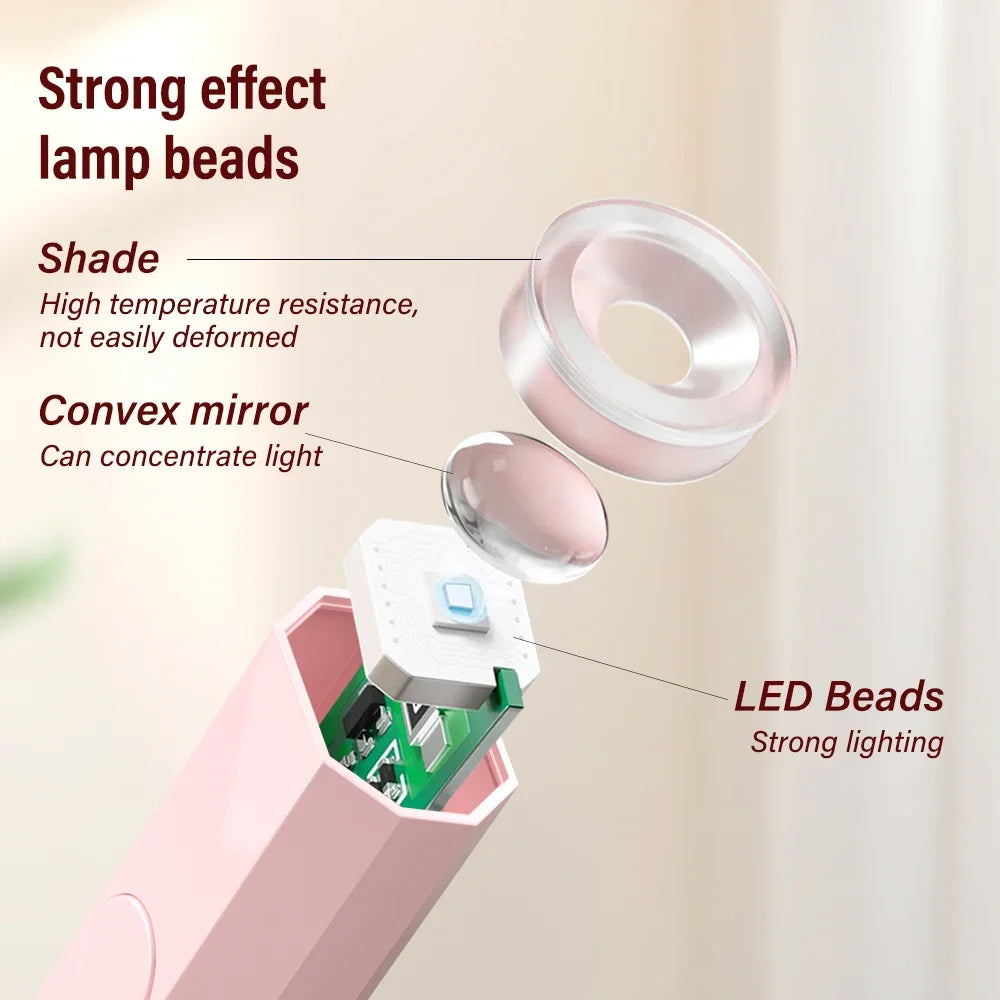 Đèn Led Mini Cầm Tay Sấy Móng Gel USB Nhanh Gọn