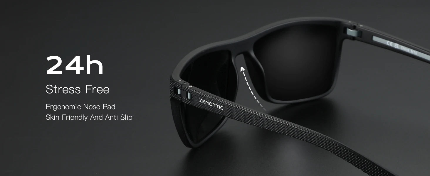 Kính Mát ZENOTTIC Vuông Cổ Điển Chống Tia UV Siêu Nhẹ