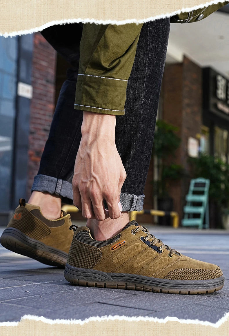 Giày Trượt Ván Nam Thu Retro Da Lộn Jeans Thời Trang