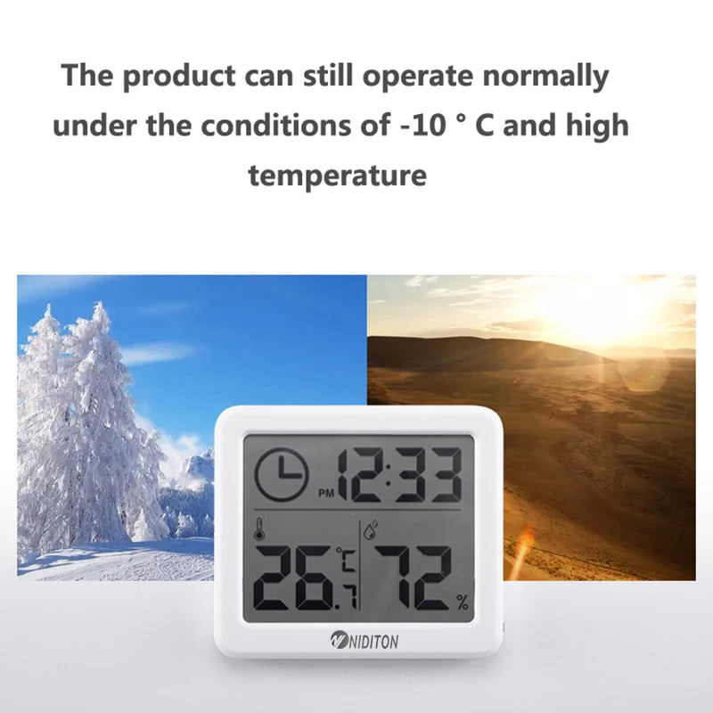 Đồng Hồ Để Bàn Đa Năng: Nhiệt Độ & Độ Ẩm NIDITON