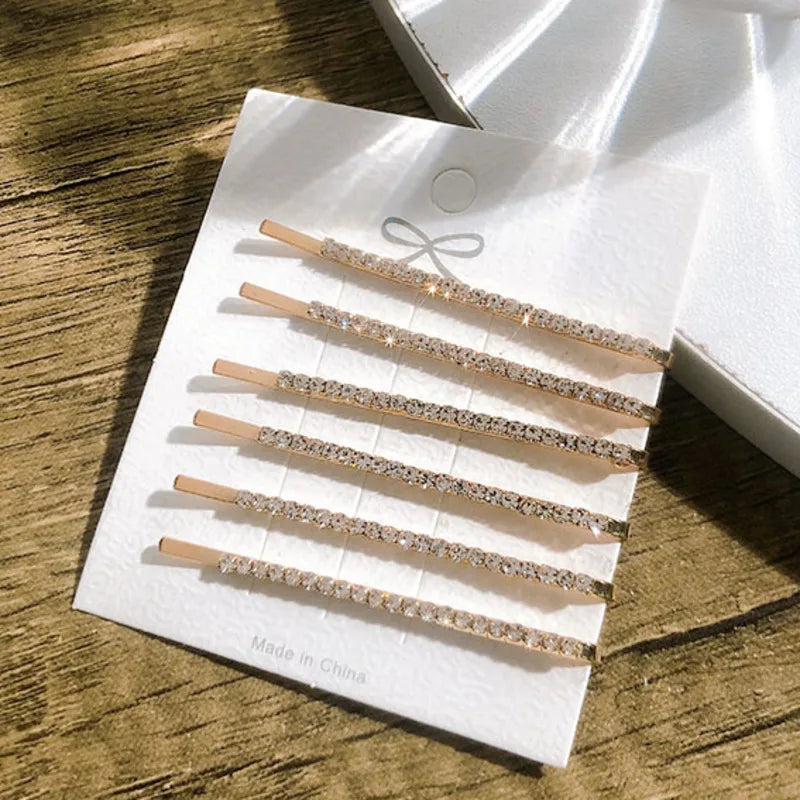 Kẹp Tóc Nữ Đính Đá Sáng Bóng Hợp Kim Thời Trang