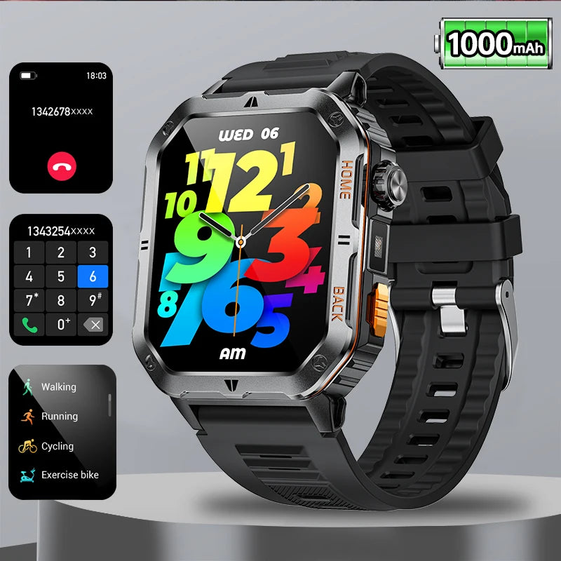 New GPS Smart Watch 2.01"inch Ultra HD Display Built-in GPS Compass Make/Receive Phone Calls 1000mAh Battery Braceletes Original