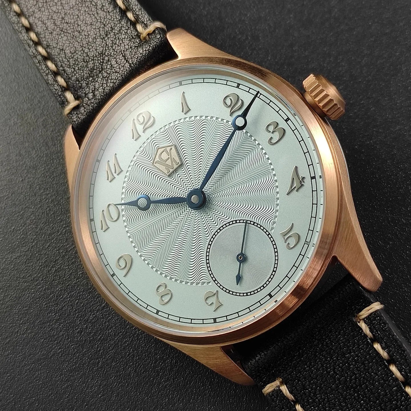 Đồng Hồ Cơ Nam Guilloché Kim Xanh Seagull ST3621