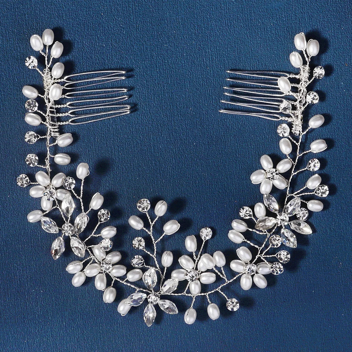 Băng Đô Hoa Ngọc Trai & Đá Lấp Lánh Dự Tiệc