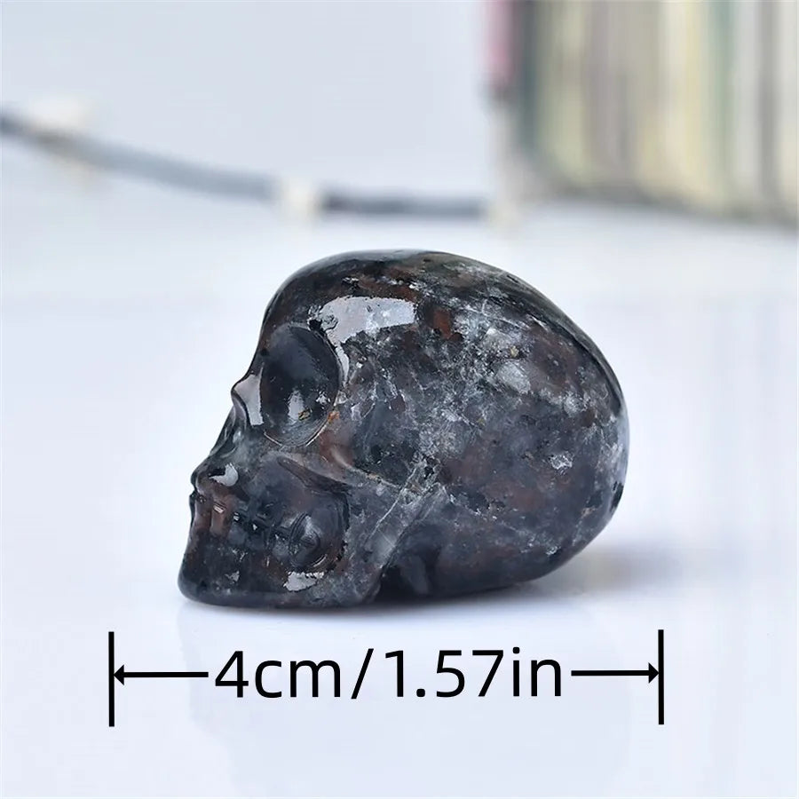 Đầu Lâu Đá Quý Tự Nhiên Chạm Khắc Phong Thủy 50mm