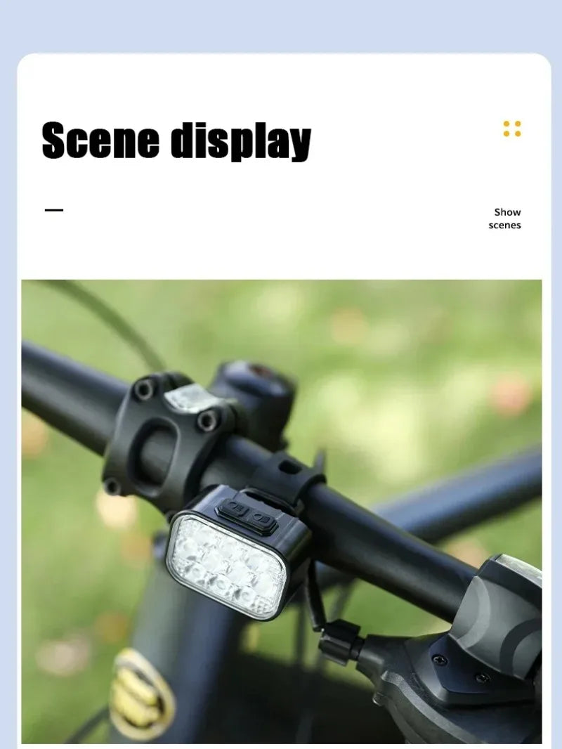 BUCKLOS LED Waterproof USB Bicycle Light 1100mAh