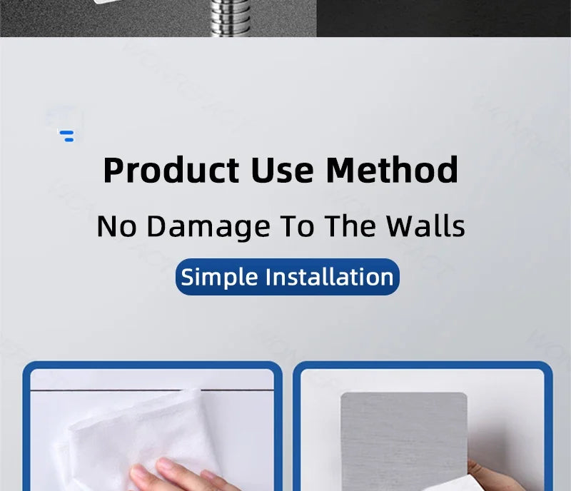 Universal Shower Head Holder No Drill Showerhead Bracket Adjustable Wall Mounted Holder for Bathroom Accessories Stable Rotation