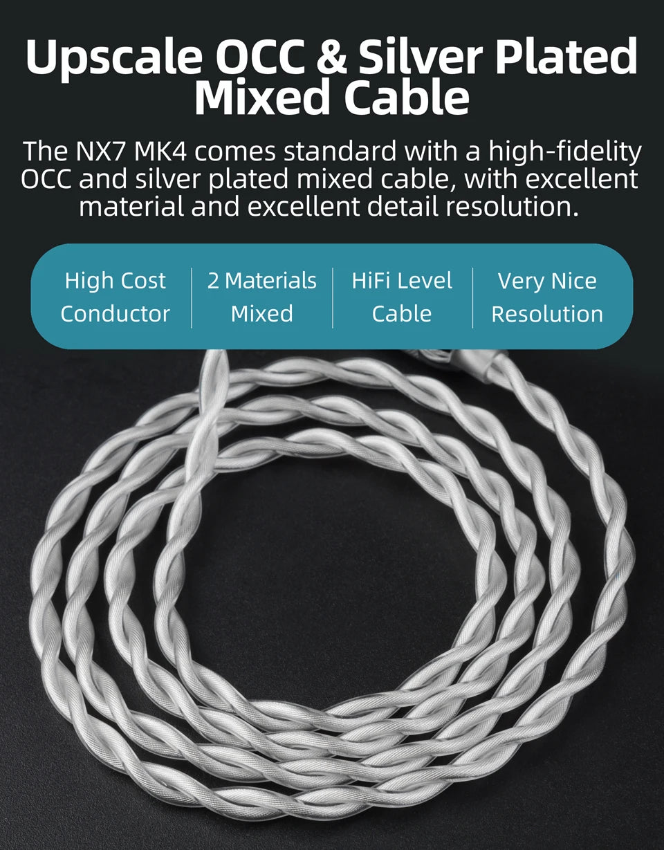 Rosewood Headphones NX7MK4 HIFI 7 Drivers Replace Sound Filter