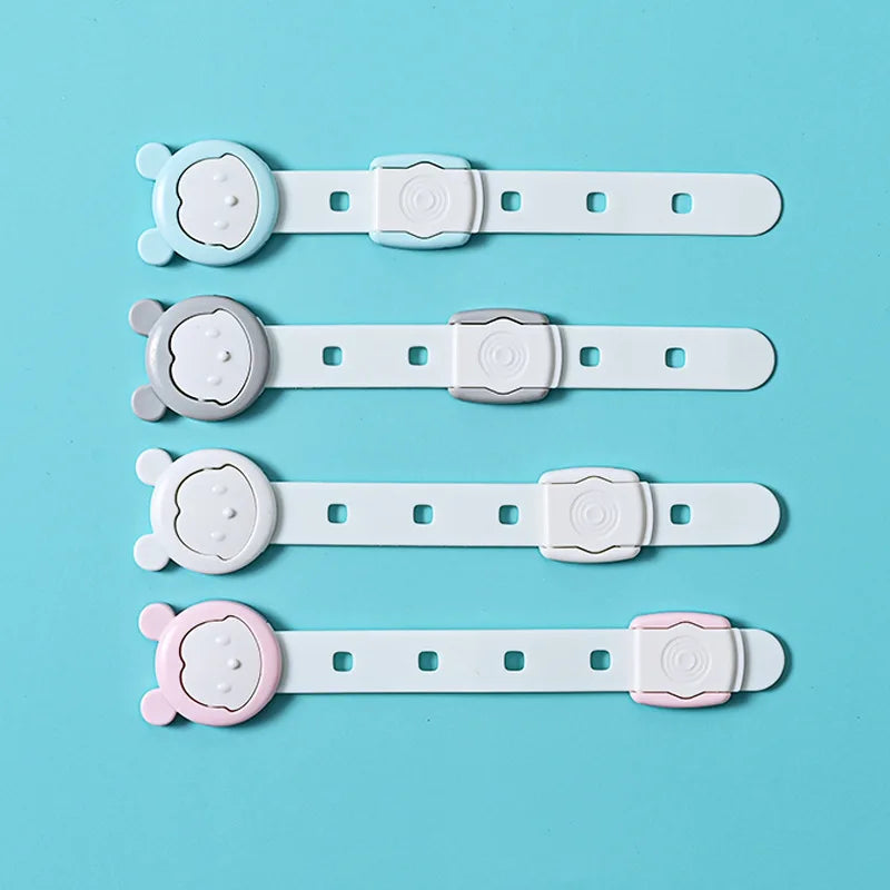 5Pcs 5 Speeds Adjustable Child NEW Safety Plastic Cabinet Lock Baby Protection for Refrigerators Security Drawer  Toilet Latches