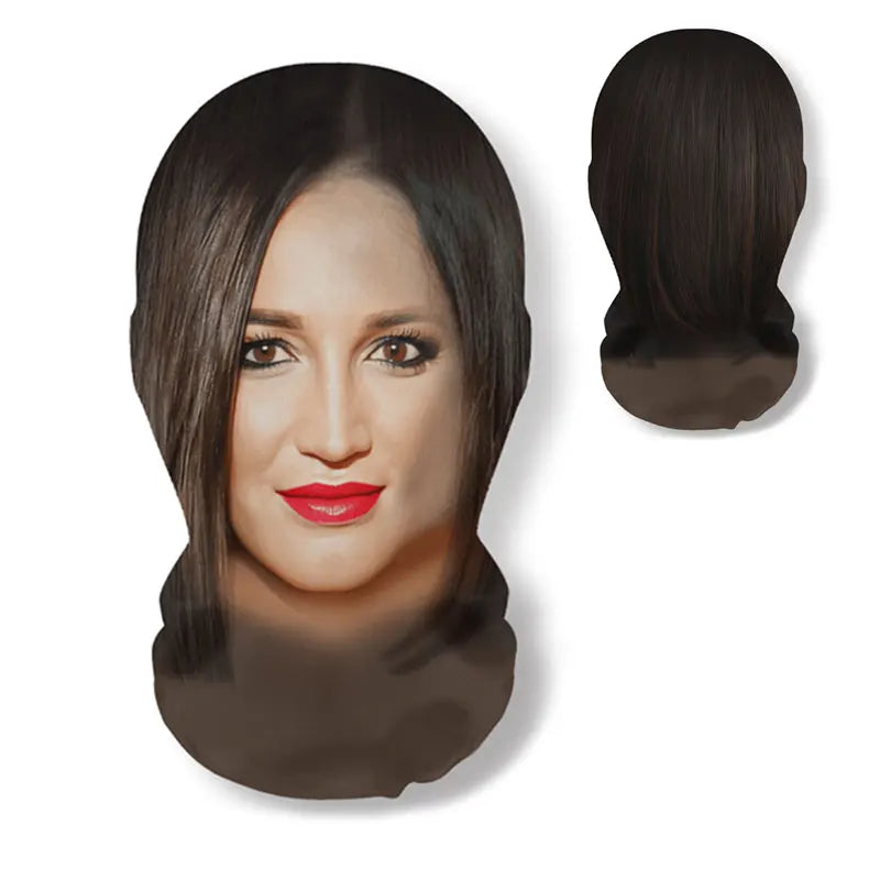 3D Printed Real Person Mask Funny 360 Degree Full Face Masks Cosplay Internet Celebrity Props Elastic Mesh Headcovers