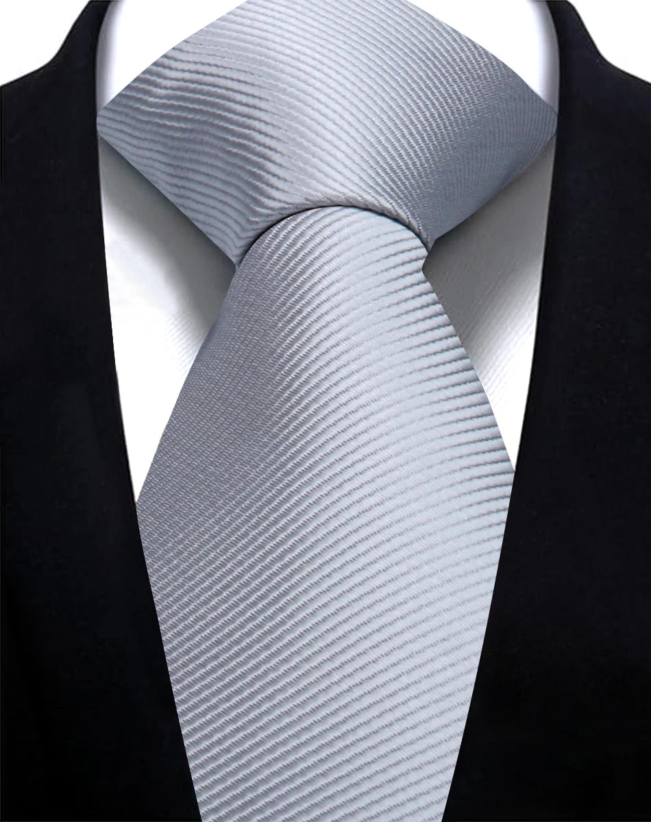 Cà vạt Nam 7.5cm Xanh Xám Thời Trang Dệt Kim