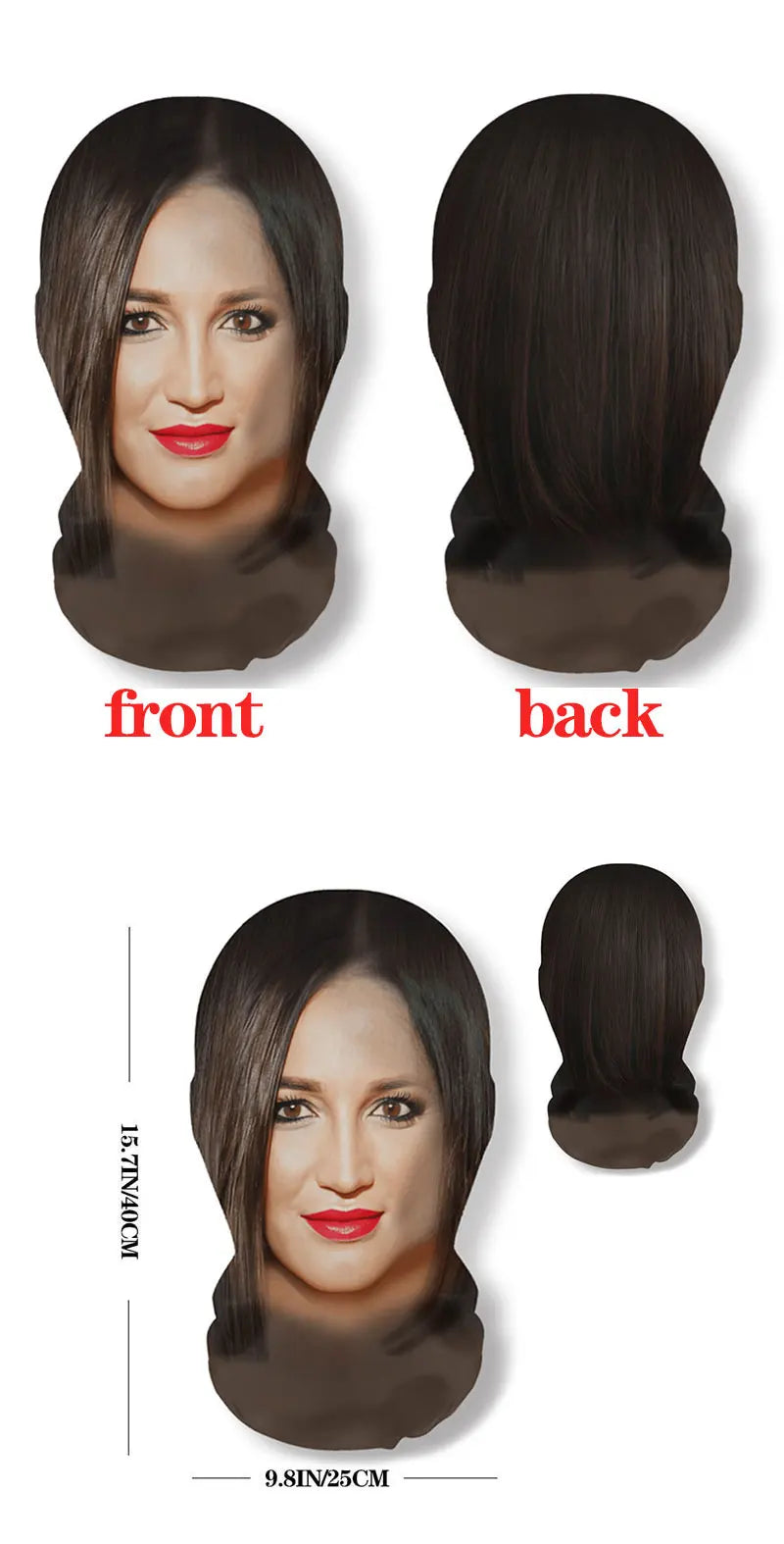 3D Printed Real Person Mask Funny 360 Degree Full Face Masks Cosplay Internet Celebrity Props Elastic Mesh Balaclava Headcovers