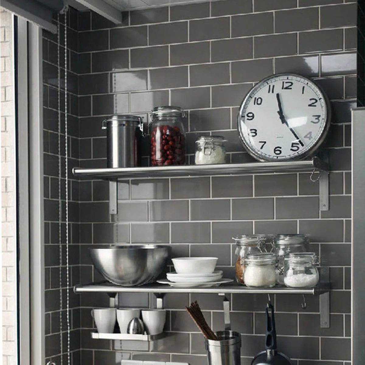 10-Sheets Subway Tile Kitchen Backsplash Wall Sticker Wallpaper Tile Home Decor Wall Stickers Peel and Stick Wall Tile