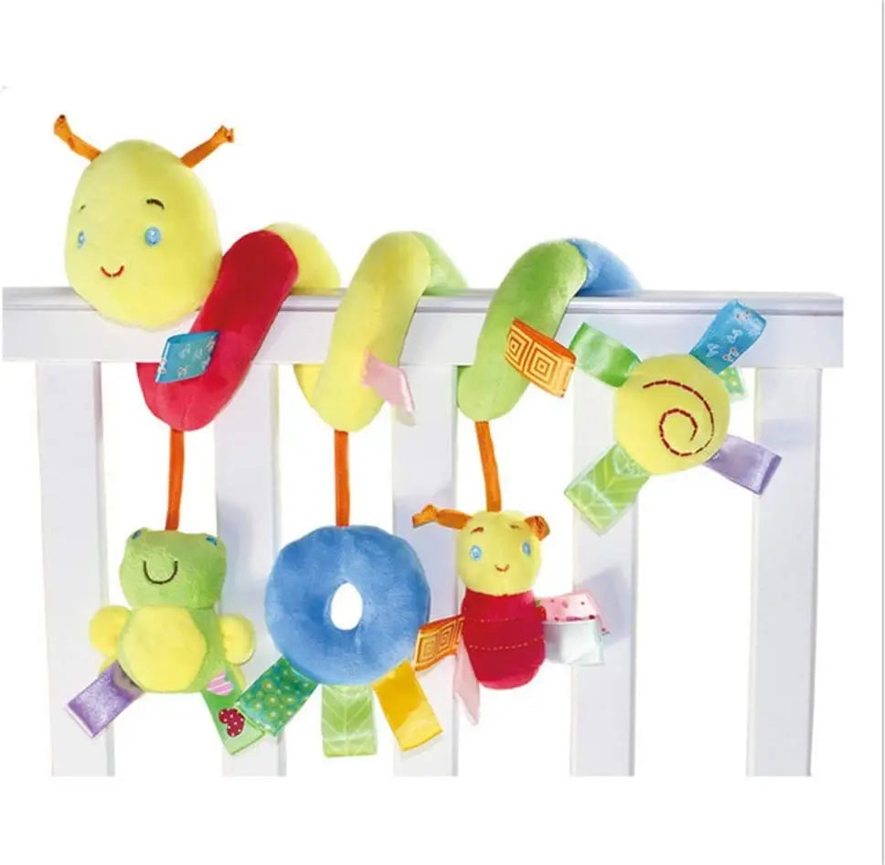 Soft twisting hanging toy for baby on stroller, car seat