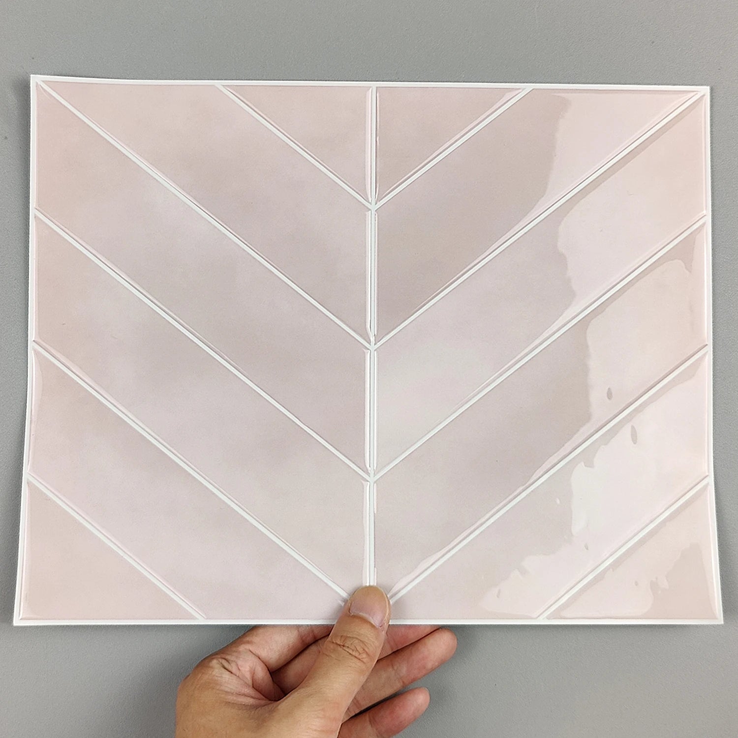 3 Sheets 3D Tile Pattern Wall Stickers Waterproof Heat Resistant Easy to Erase Self-Adhesive Wallpaper for Kitchen Bathroom
