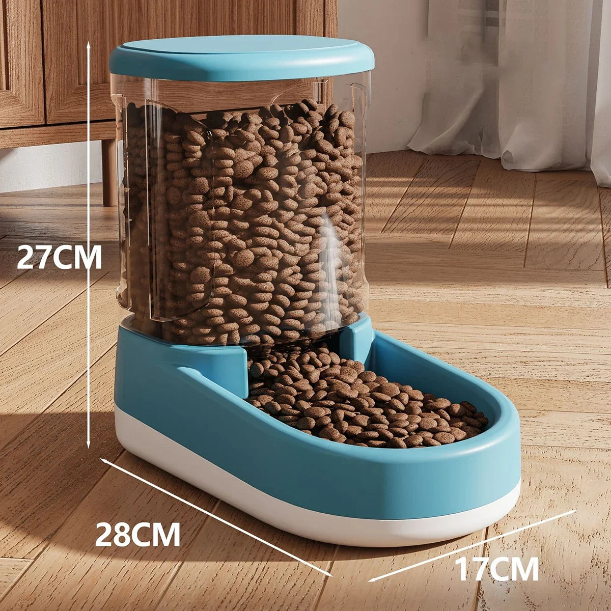 3.8L Large Capacity Pet Feeder Water Modern Design Dispenser Food Grade PP Material Anti Slip Bottom Design for Dog Cat Feeding - Daisan Mart