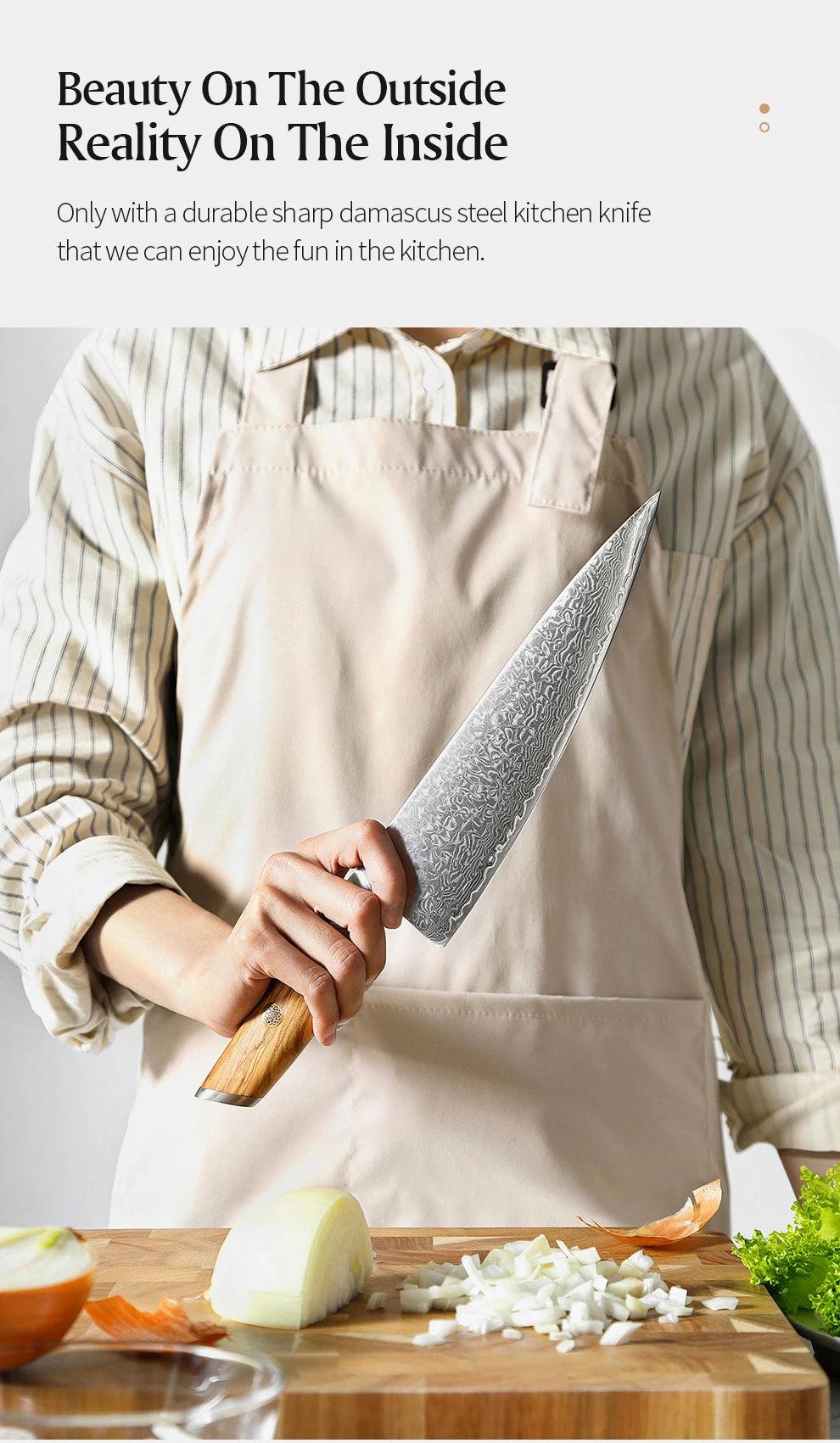 XINZUO 1-8pcs Kitchen Knife Set 73 Layers Custom Damascus Steel 15°±1 Per Side Steel Blade with Olive Wood Handle - Daisan Mart