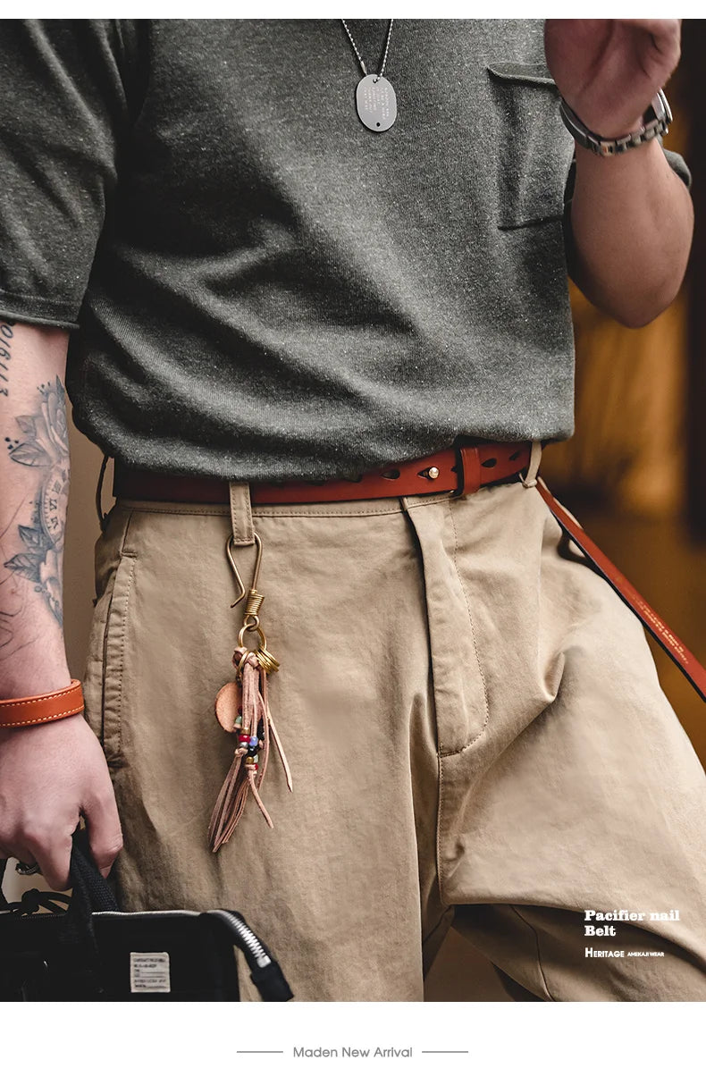 Thắt Lưng Da Bò Cao Cấp Maden Vintage Cho Nam Nữ