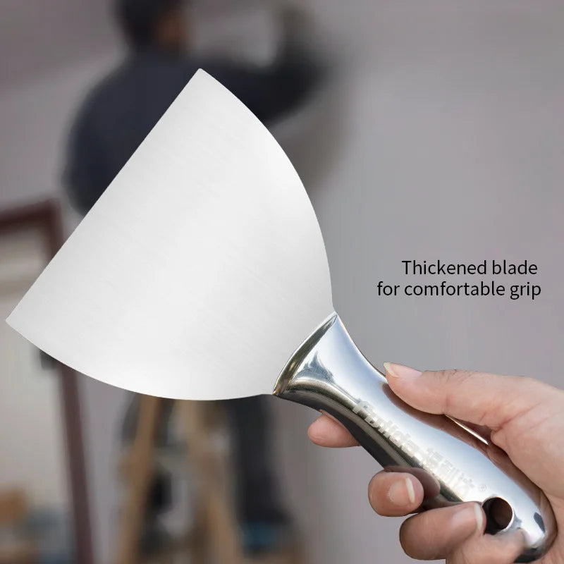 Construction Integrated Blade Cleaning Tool Putty Scraper Blade Cleaning Shovel Blade Stainless Steel Putty Knife Batch Knife